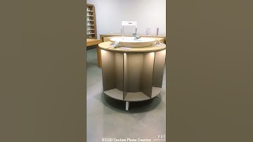 RECHI Custom Design & Manufacture Mobile Phone Display Counter Table With Storage Shelf