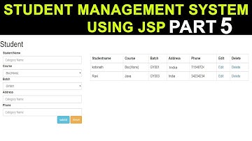 Student Management System using Jsp Part 5