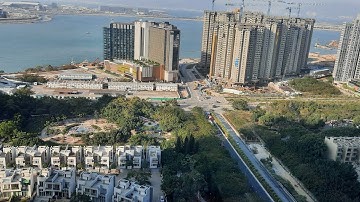 Infront of our bldg./Coastal skyline