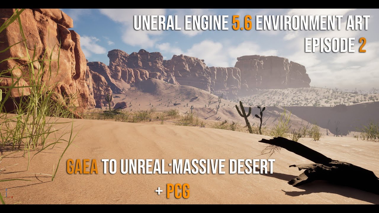 Gaea to Unreal:Massive Desert + PCG #gaea #unrealengine #tutorial #desert