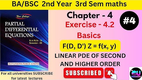 Solution Of Non Homogeneous PDE With Constant Coefficients | Ex - 4.2 Basics | C.F. And P.I. |