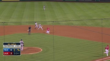 TEX@LAA: Odor starts a 4-6-3 double play in the 4th