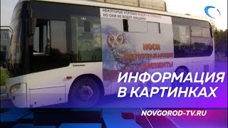 На новгородских автобусах появилась социальная реклама с изображениями животных На новгородских автобусах появилась социальная реклама с изображениями животных