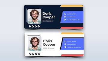 Clickable Email Signature Design in Adobe Photoshop - PSD Template 03