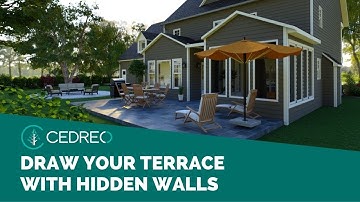 [Cedreo Tutorial] How to Draw a Terrace With Hidden Walls?