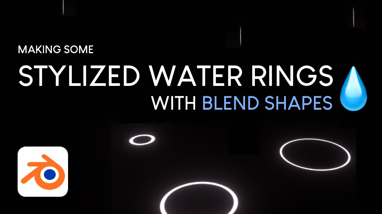 💧Making STYLIZED WATER RINGS using blend shapes! (Blender tutorial 🇬🇧 ...