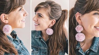 DIY Scrap Yarn Earrings - 3 ways! by Sewrella 24,814 views 5 years ago 12 minutes, 53 seconds