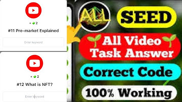 #11 Pre-market Explained | #12 What is NFT? | seed code and new ubdate for community ✅