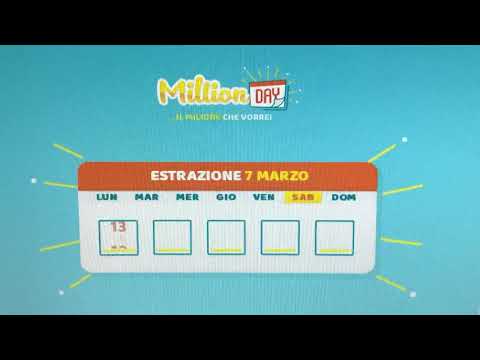 Million Day estrazione di sabato 7 marzo 2020