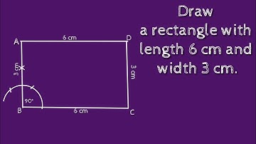 How to draw a rectangle with length 6 cm and width 3 cm. @SHSIRCLASSES.