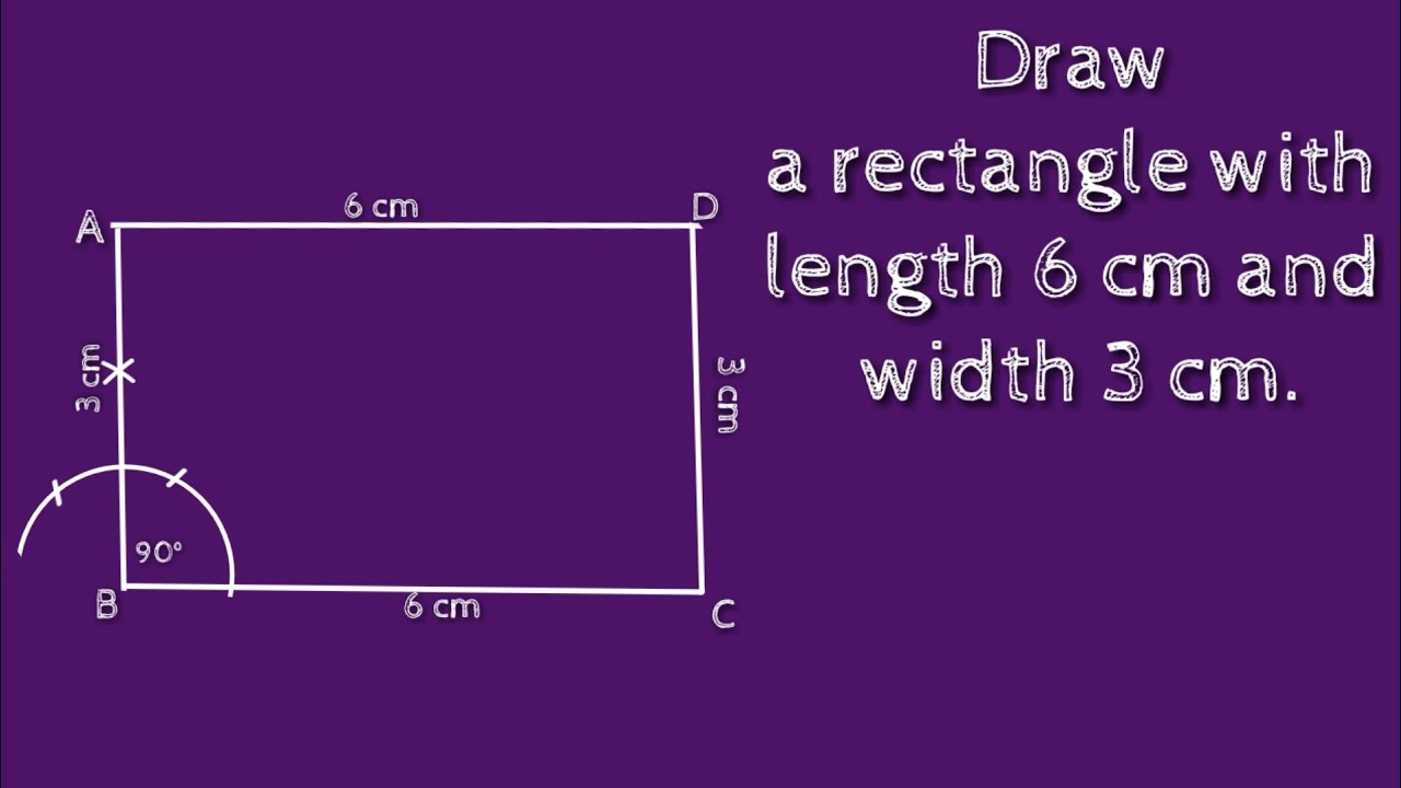 How To Draw A Rectangle With Length 6 Cm And Width 3 Cm.Shsirclasses.