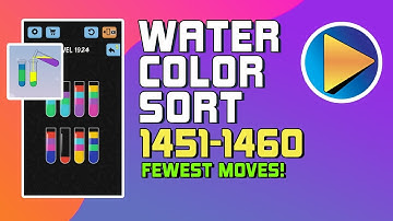 Water Color Sort Levels 1451 to 1460 Walkthrough [Fewest Moves!]