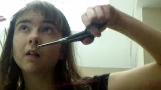 Straight cut bangs step by step /How to cut your bangs