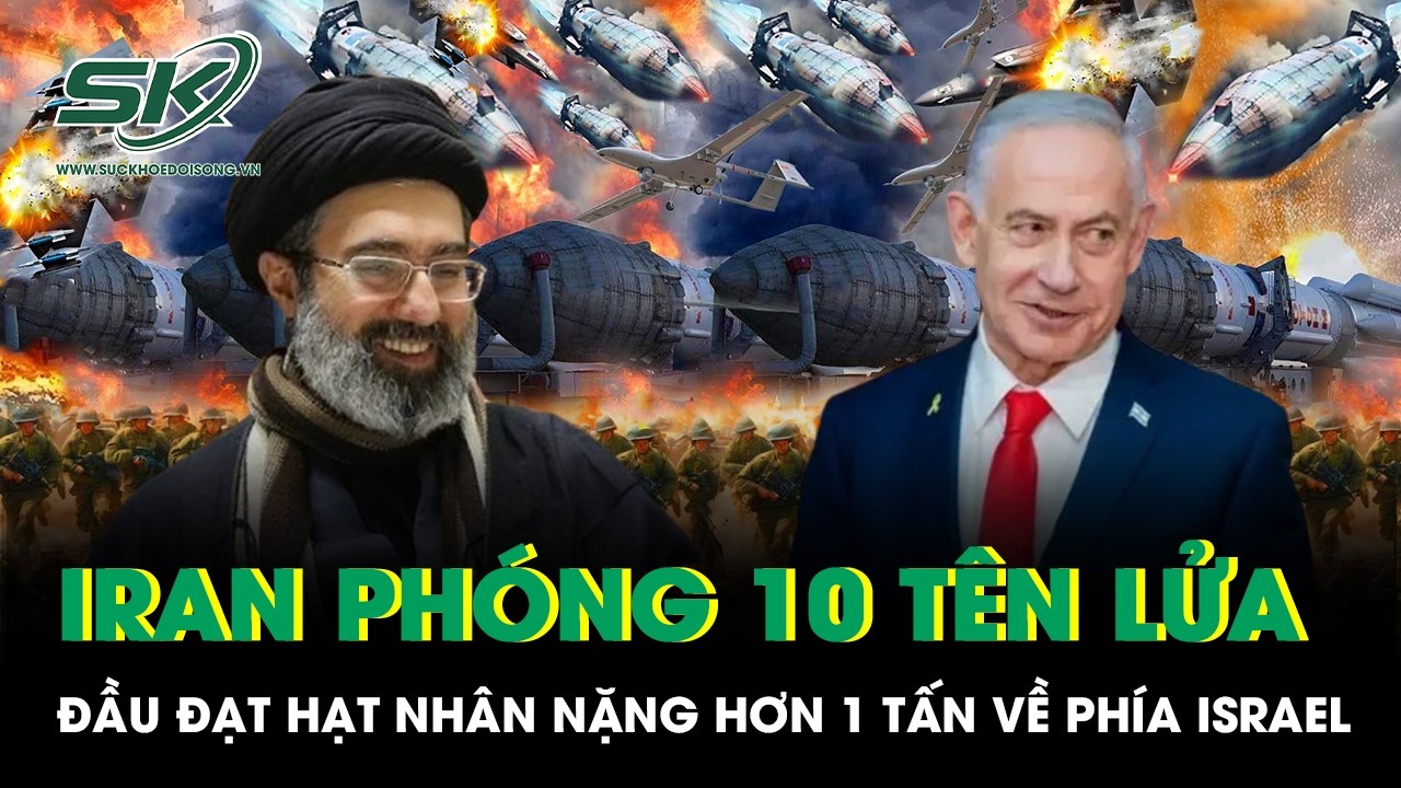 Iran điên cuồng đáp trả, phóng 10 tên lửa đầu đạn hạt nhân nặng hơn 1 tấn về phía Israel