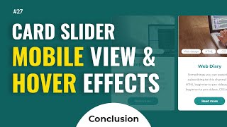 Part 4 | How to Create Cards Slider Using HTML CSS & JavaScript | Swiper JS | Web Diary