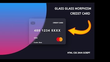 How to create 3D Glassmorphism with CSS || Credit card with 3D glassmorphism ||HTML&CSS