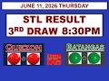 STL 3rd Draw 8:30pm Result STL Quezon  STL Batangas June 11, 2026 THURSDAY
