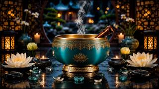 Tibetan Bowl Sounds | Lotus & Candlelight Zen | Deep Relaxation & Inner Peace screenshot 4