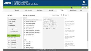 How to capture and set the customized EDID on Aten video matrix