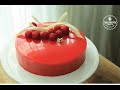 Mirror Glaze Raspberry Mousse Cake | No Bake No Eggs