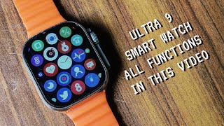 Ultra 9 Smart Watch All Functions in this Video...