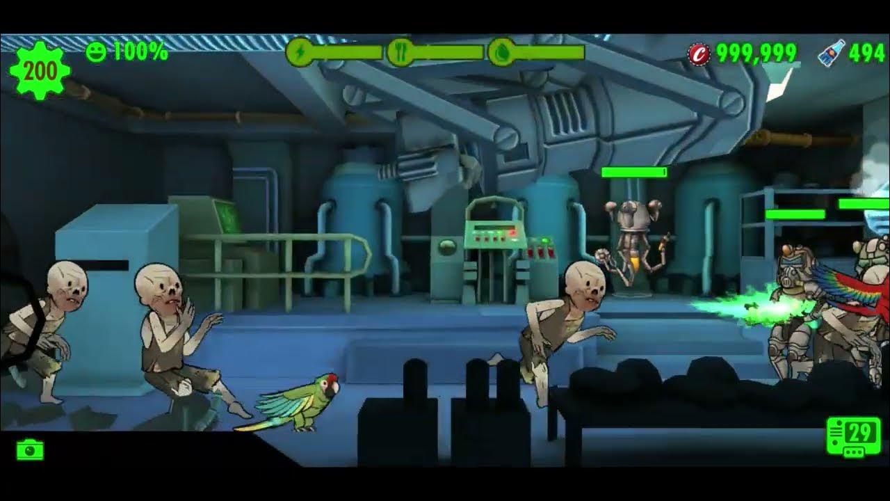 Fallout Shelter Maxed Out Vault Defense (Deathclaws, Raiders and