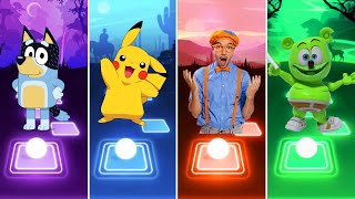 Bluey Bingo 🆚 Pikachu 🆚 Blippi Cartoon 🆚 Gummy Bear. Who Is Best ??