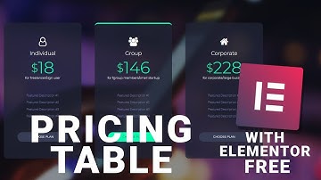 How to Use Pricing Table Widget for Elementor?