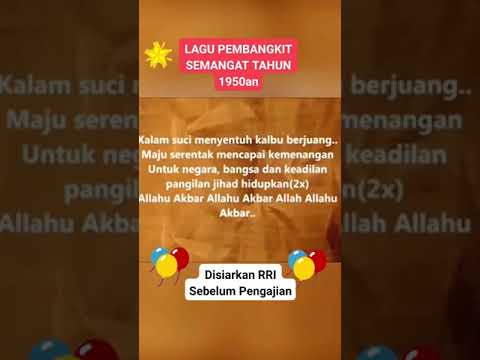 ALLAHU AKBAR LAGU PANGGILAN JIHAD PEMBAKAR SEMANGAT VIRAL RRI JAMAN DAHULU