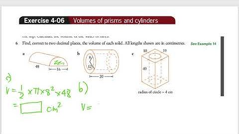 Volume of composite Cylinders