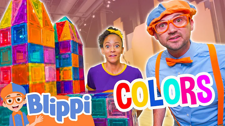 Blippi and Meekah Build Color Blocks 🟥 Learning Colors | Kids TV Show | Educational Videos for Kids