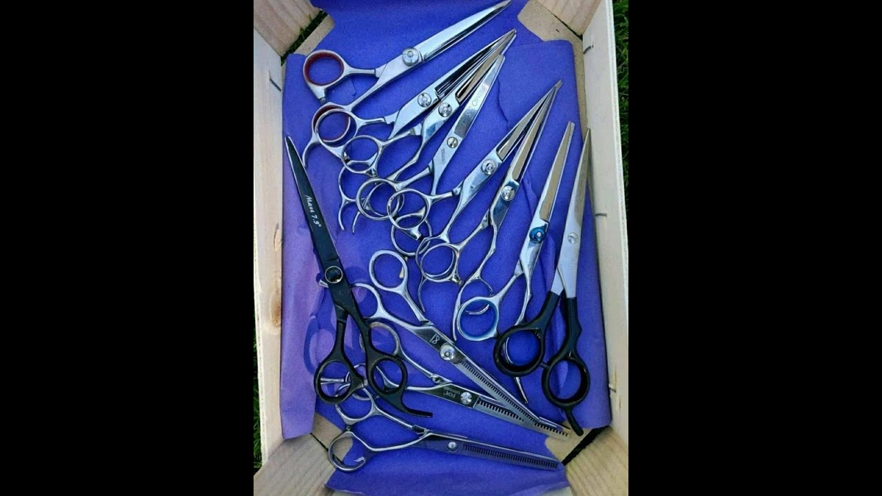 sharpening hairdressing/barber scissors/shears. چۆنیەتی تیژکردنەوەی