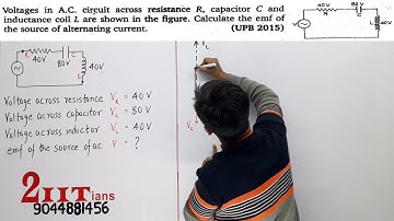 Alternating Current Q21 Class12 Nootan Physics Numericals | Voltages in A.C. circuit across