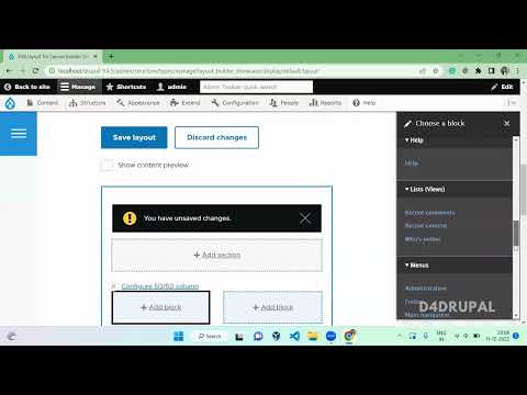 Layout builder module in Drupal 9 | D4Drupal
