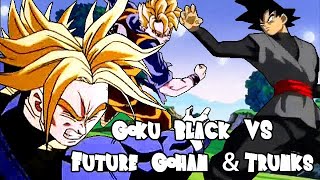 Goku Black vs Future Gohan & Trunks