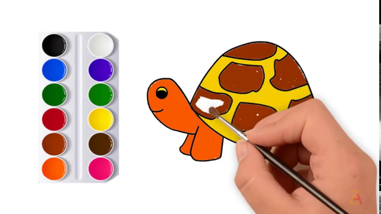 Guide to drawing and coloring Turtles - Hưỡng dẫn tô màu con Rùa - YouTube
