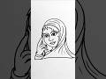 women face drawing with number 2 #draw_with_ankan #drawing