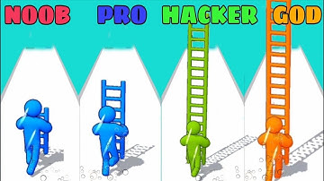 12 Minutes Satisfying with Gameplay|NOOB VS PRO VS HACKER VS GOD IN Ladder Master