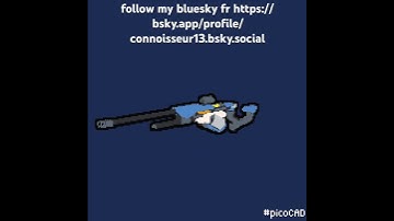 Low poly ana’s biotic rifle made while beta testing picoCAD2