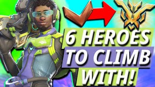 6 EASIEST CARRY HEROES - BEST CHARACTERS TO GET GM - Overwatch 2 Guide