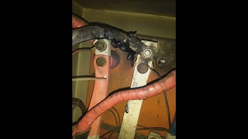 power cable heated due to loose connections.