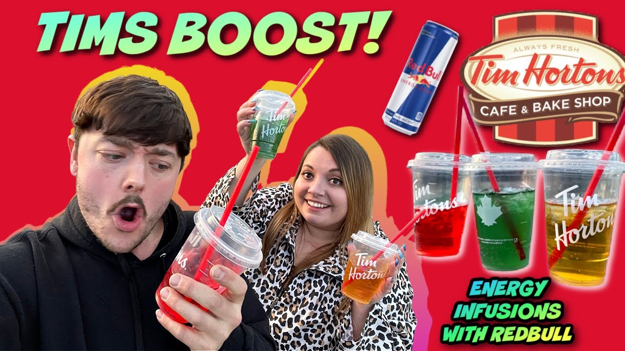Tim Horton's New *REDBULL INFUSED* DRINKS! (Exclusive Locations Only