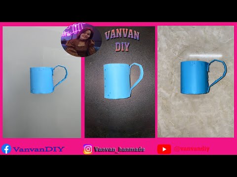 Видео: DIY / How to use recycled paper to make a water cup - Vanvan DIY