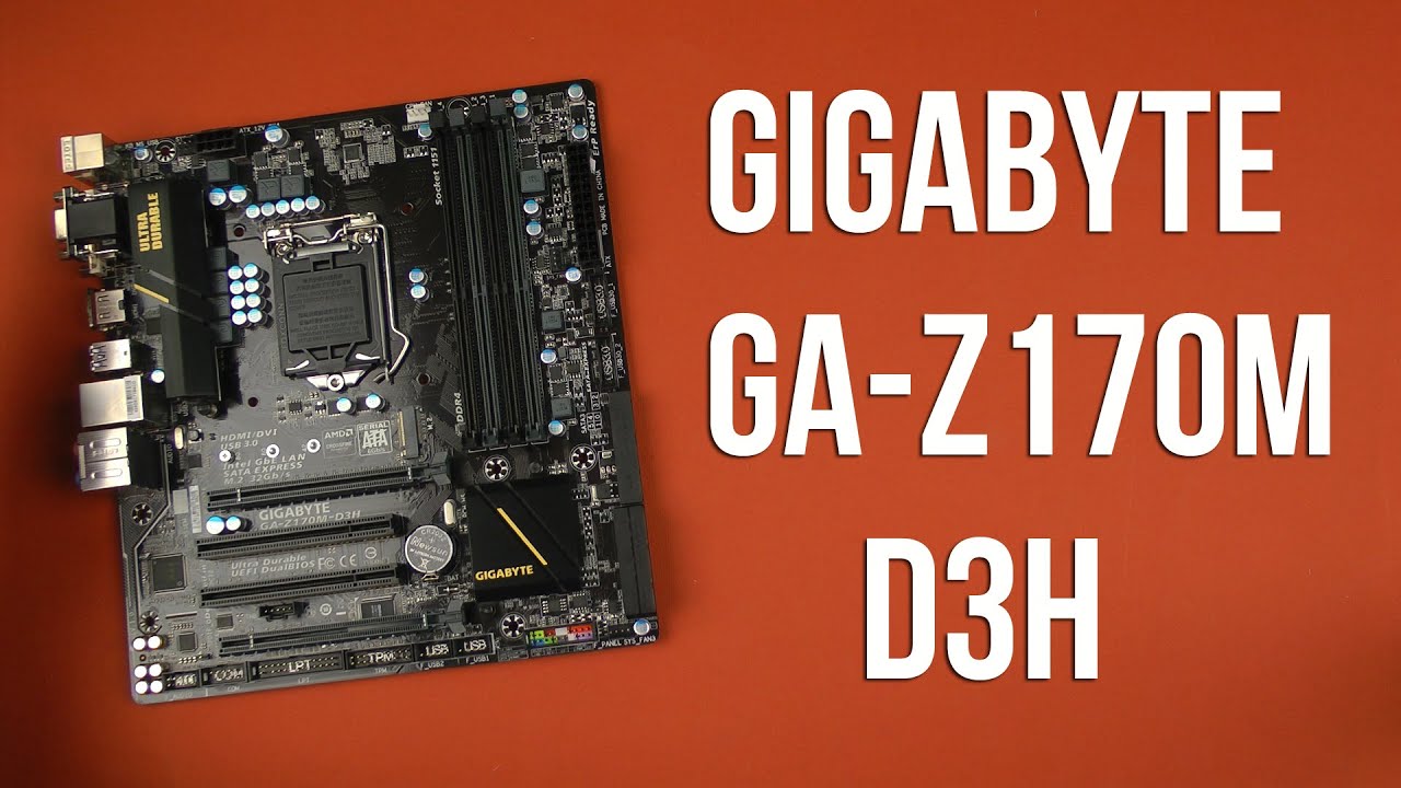 Распаковка Gigabyte GA-Z170M-D3H