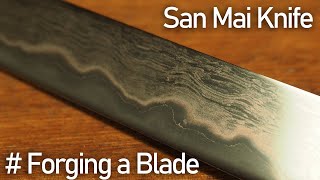 明治時代の鉄でナイフを作ってみた。# 刀身を作る / Making San Mai Knife from 100 year old iron # Forging a Blade
