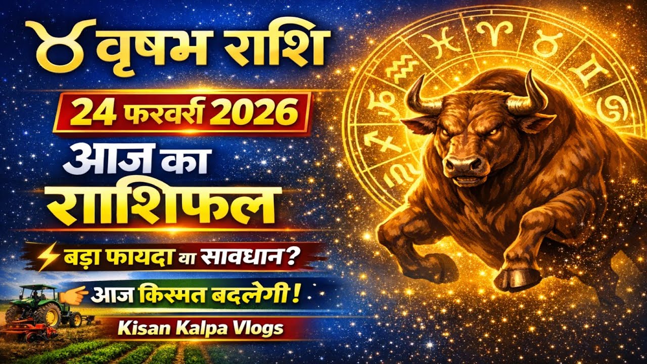 वृषभ राशि 24 फरवरी 2026 💰 धन लाभ के योग | Taurus Horoscope Today