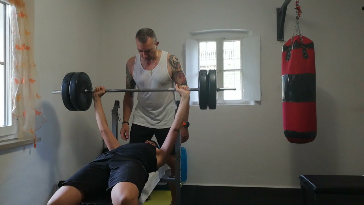 46kg new bench press pr! YouTube
