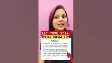 SSC CHSL 2024 FINAL RESULT OUT 🏆 | FINAL CUTOFF | l#sscchsl2024 #sscchsl #chsl #ssc #trending1 #mts