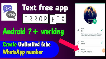 Fake WhatsApp number | text free app problem Solved | text free app error 1062