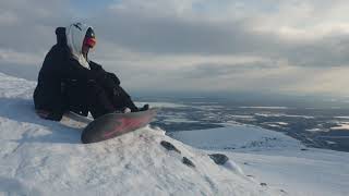 Snowboarding in Russia, Bigwood, Khibiny mountains, Kirovsk city, Murmansk region, April - May 2021